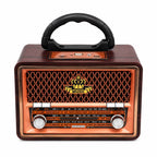 Ρετρό Φορητό Ραδιόφωνο - Retro Portable Radio - Σκούρο καφέ OEM