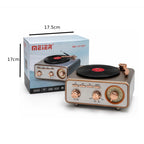 Meier Ρετρό Bluetooth Πικάπ με Ραδιόφωνο FM/AM/SW, USB, TF & AUX MD-1217BT - Retro Bluetooth Turntable with FM/AM/SW Radio, USB, TF & AUX - Καφέ - Σκούρο καφέ OEM