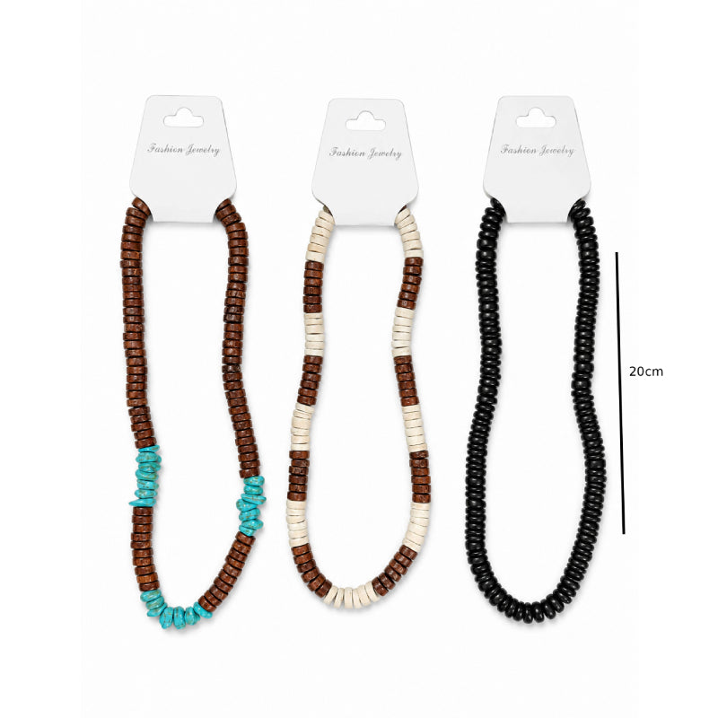 Κολιέ με Διακοσμητικές Χάντρες σε Διάφορα Σχέδια 12τμχ - Decorative Beaded Necklace Assorted Designs OEM