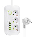 Πολύμπριζο 3 Θέσεων, 4USB και 2Type-C με διακόπτη - Power Socket OEM