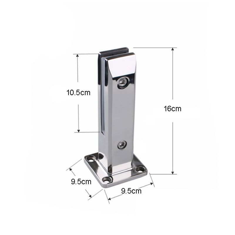 Βάση στήριξης γυάλινης πόρτας 16cm - Glass door support base OEM