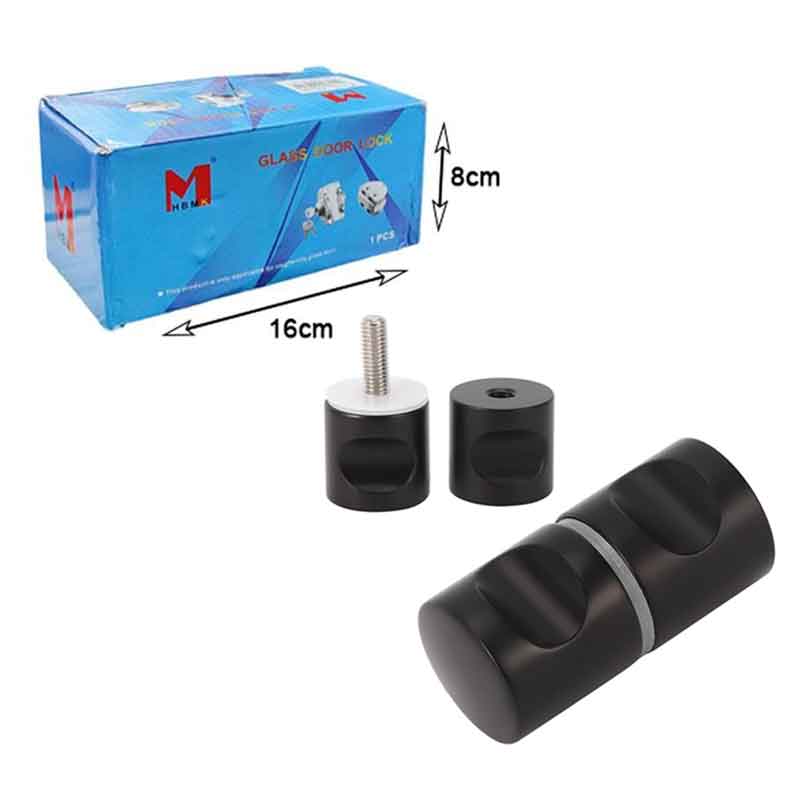 HBMK Μαύρη Χειρολαβή Πόρτας Τζαμιού - Black Glass Door Handle HBMM HBMK