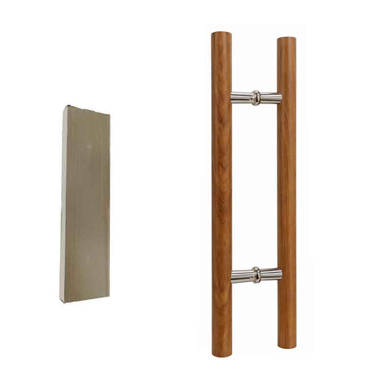 Λαβή Πόρτας Αλουμινίου με Σχέδιο Ξύλου 59.7cm – Aluminum Door Handle Wood Effect OEM