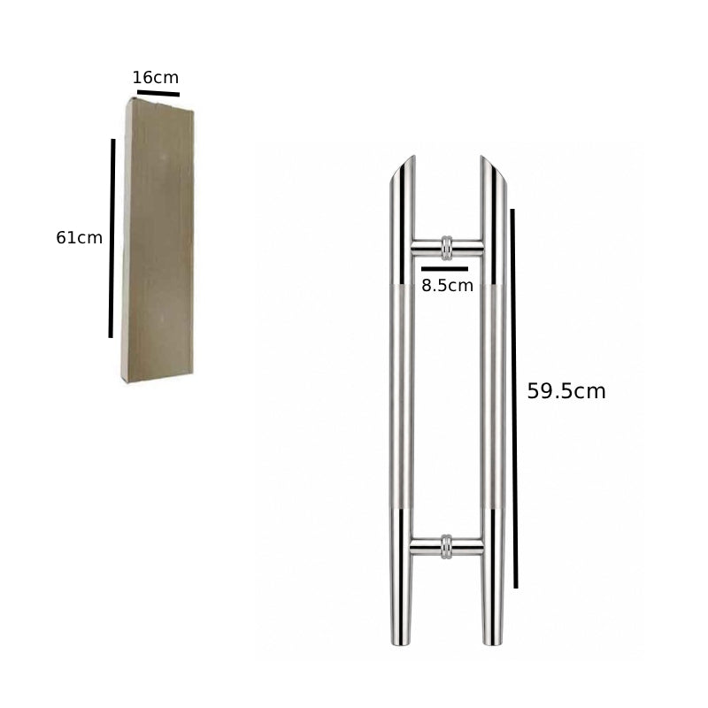 Ανοξείδωτη Λαβή Γυάλινης Πόρτας 59.5cm Διπλής Όψης - 59.5cm Stainless Steel Double-Sided Glass Door Handle OEM