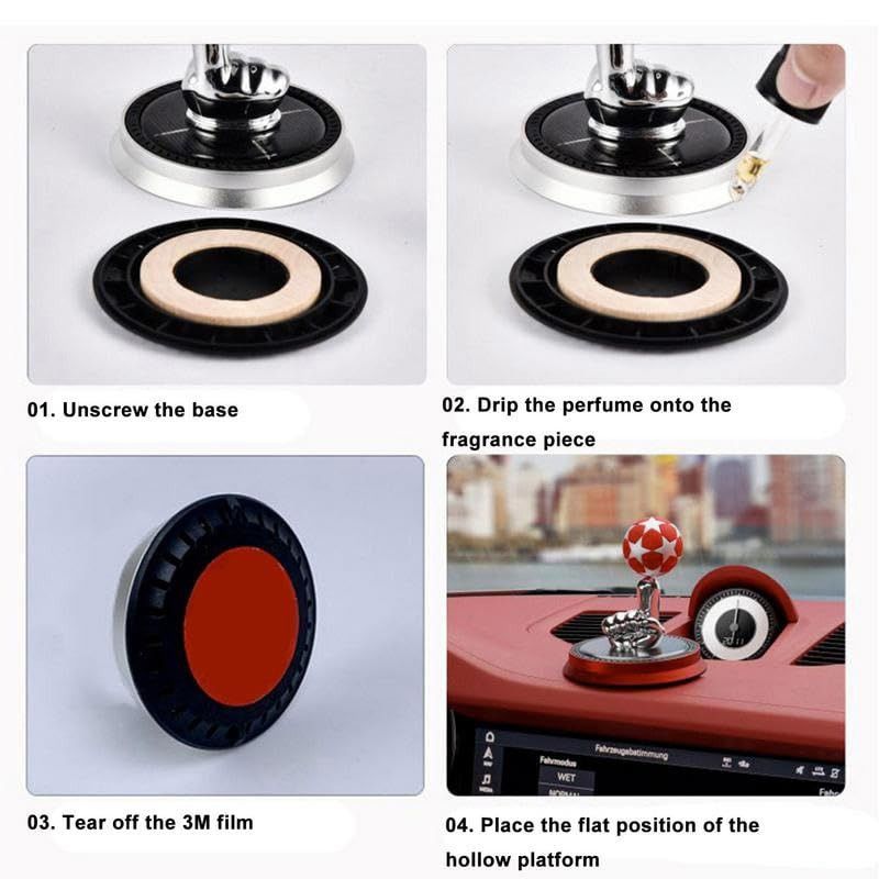Ηλιακό Αρωματικό Αυτοκινήτου Μπάλα – Solar car air freshener - Ασημί OEM