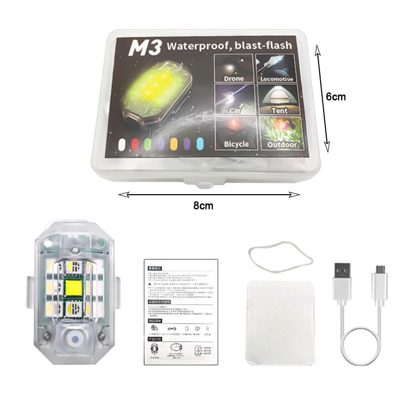 Επαναφορτιζόμενο Φως Ποδηλάτου LED M3 - Waterproof Blast-flash Bicycle Light OEM