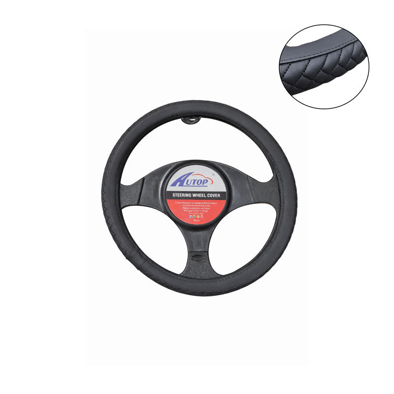 Κάλυμμα Τιμονιού Αυτοκινήτου 38cm Μαύρο – Car Steering Wheel Cover - Κόκκινο - Μπλε OEM