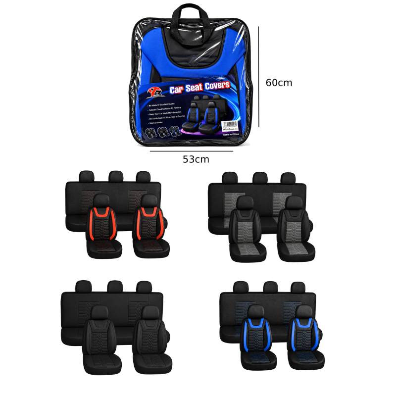 Σετ Καλύμματα Καθισμάτων Αυτοκινήτου Universal - Universal Car Seat Cover Set - Κόκκινο OEM