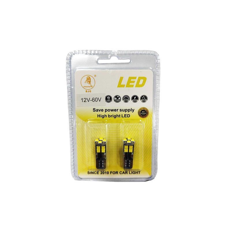 EJC Λάμπες Αυτοκινήτου Q3030-T10 12SMD 12-60V 2τμχ Canbus ψυχρό φως - LED light EJC
