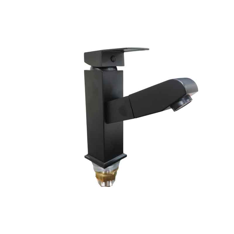 Sanitary Ware Μπαταρία Νιπτήρα Μαύρη με Μίκτη & Ανακλινόμενο Στόμιο - Black Bathroom Sink Faucet with Mixer Sanitary Ware