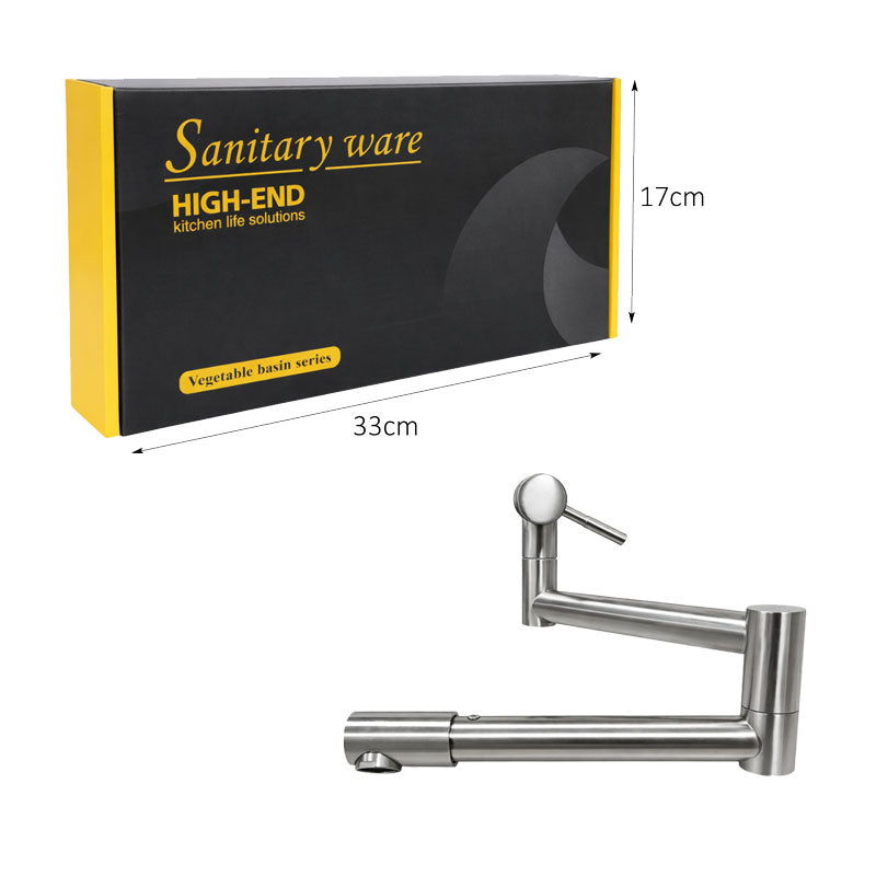 Sanitary Ware Αναδιπλούμενη Βρύση Τοίχου Κουζίνας Inox - Stainless Steel Wall Mounted Folding Kitchen Faucet Sanitary Ware OEM