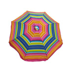 Ομπρέλα Θαλάσσης Στρόγγυλη Φ170cm - Umbrella - Γκρι/Πράσινο - Μαύρο/Πράσινο - Μπλε - Πορτοκαλί - Ροζ/Πράσινο OEM