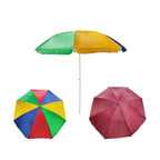 Ομπρέλα Θαλάσσης Στρόγγυλη Φ200cm - Umbrella - Γκρι/Πράσινο - Μαύρο/Πράσινο - Μπλε - Πορτοκαλί - Ροζ/Πράσινο OEM