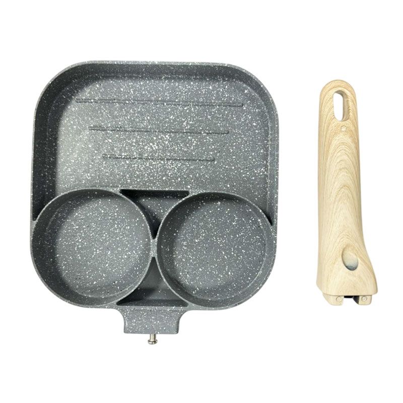 Synamore Τηγάνι Με 3 Θέσεις 17x17cm - Multi-Functional Breakfast Frying Pan OEM