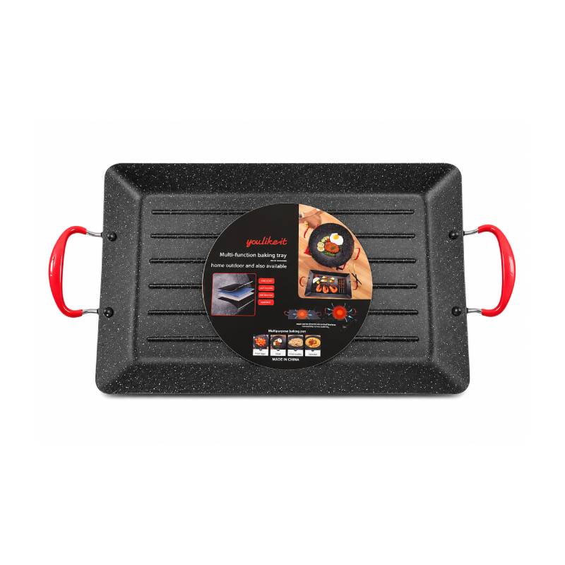 Αντικολλητική Πλάκα Ψησίματος & Grill 42,5x27cm με Αντικολλητική Επίστρωση και Μεταλλικές Λαβές - Non-Stick Baking & Grill Tray OEM