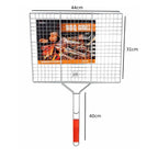 Σχάρα Ψησίματος BBQ με Μακριά Λαβή 44x31cm – BBQ Grill Basket with Long Handle