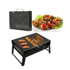 Φορητή Ψησταριά Κάρβουνου 35x27εκ. BBQ- Portable Barbecue Grill - Μαύρο - Πράσινο OEM
