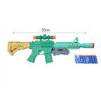 Παιχνίδι Όπλο με Μαλακές Βολίδες Αφρού 50cm – Foam Dart Toy Gun - Πετρόλ - Πράσινο OEM