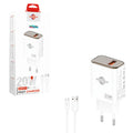 Wisdomup Φορτιστής Ταχείας Φόρτισης 20W USB-C με Καλώδιο USB-C σε Type-C OCD-29T - Fast Charger with USB-C to Type-C Cable OEM
