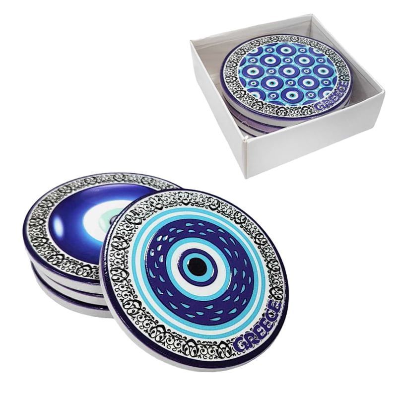 Σετ σουβέρ Greece 4τμχ - Coaster set 4pcs OEM