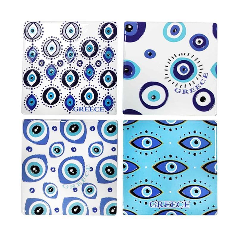 Σετ σουβέρ Greece 4τμχ - Coaster set 4pcs OEM