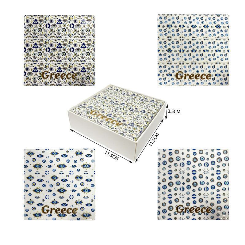 Σετ σουβέρ Greece 4τμχ - Coaster set 4pcs OEM