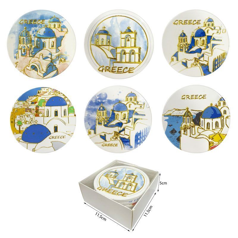 Σετ σουβέρ Greece 6τμχ - Coaster set 6pcs OEM