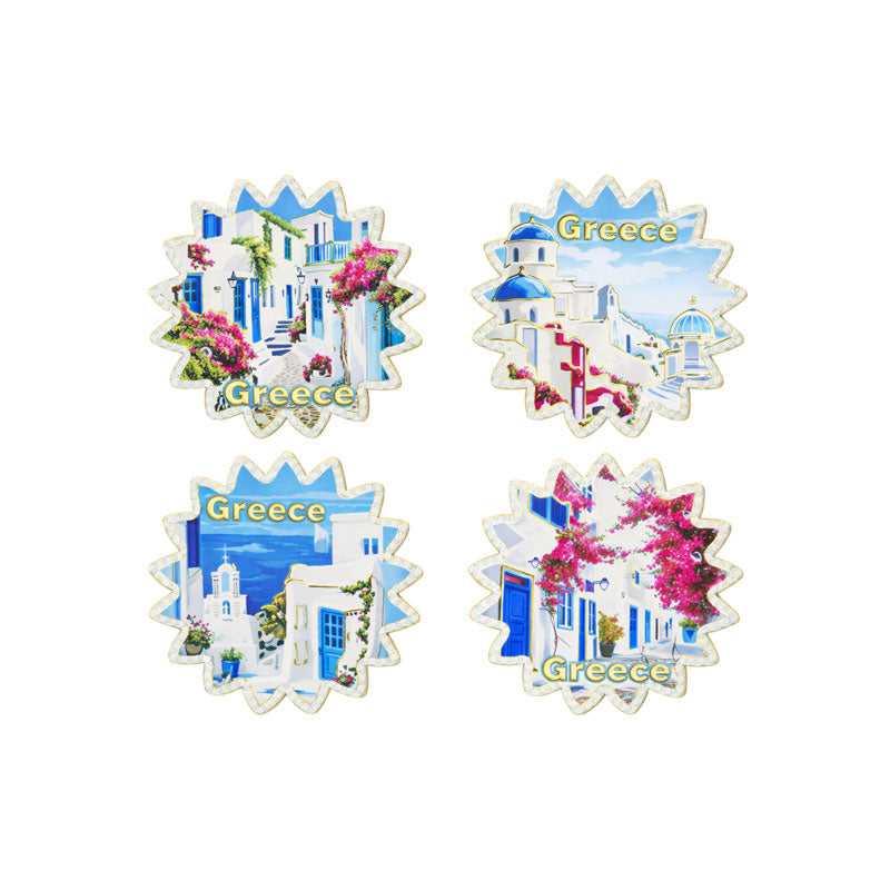 Σετ σουβέρ Greece 4τμχ - Coaster set 4pcs OEM