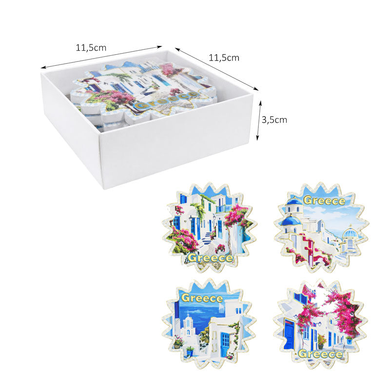 Σετ σουβέρ Greece 4τμχ - Coaster set 4pcs OEM