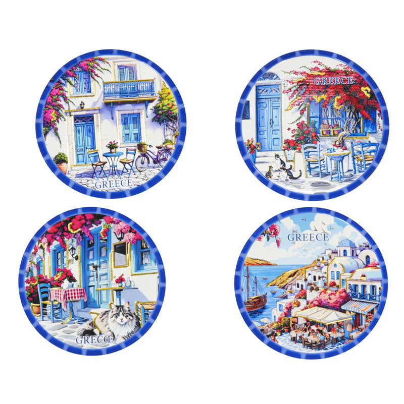 Σετ σουβέρ Greece 4τμχ - Coaster set 4pcs OEM