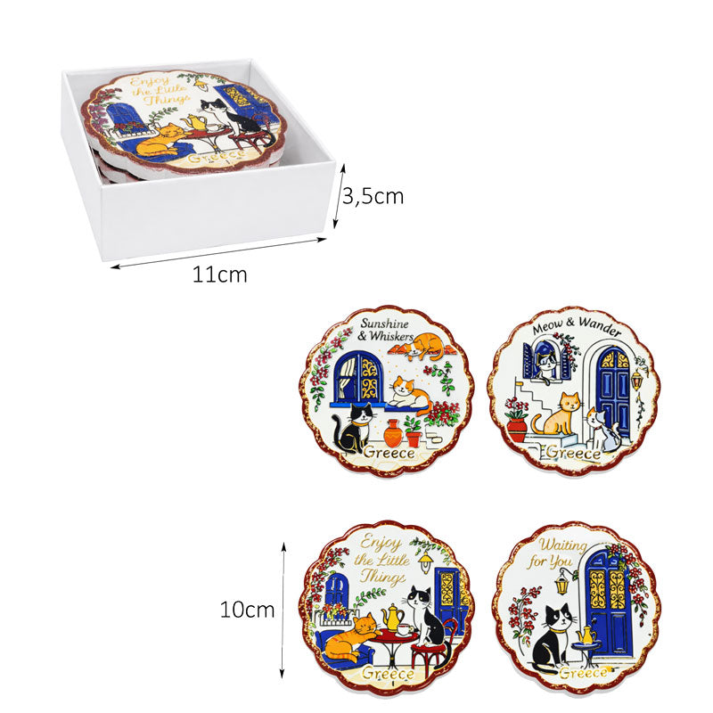 Σετ σουβέρ Greece 4τμχ - Coaster set 4pcs OEM