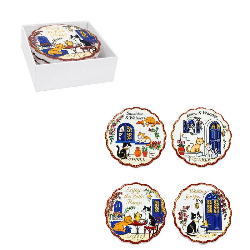 Σετ σουβέρ Greece 4τμχ - Coaster set 4pcs OEM
