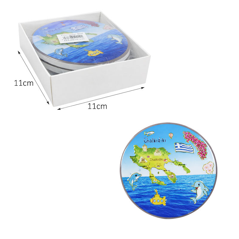 Σετ σουβέρ Chalkidiki 4τμχ - Coaster set 4pcs OEM