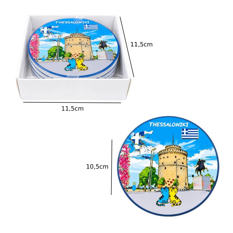 Σετ σουβέρ Thessaloniki 4τμχ - Coaster set 4pcs OEM
