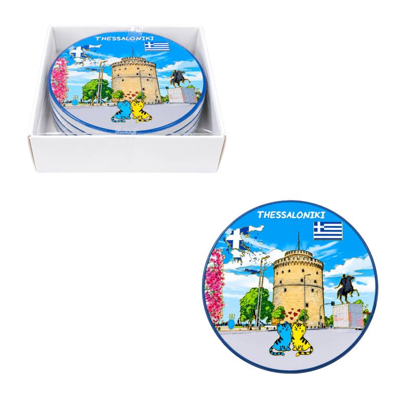 Σετ σουβέρ Thessaloniki 4τμχ - Coaster set 4pcs OEM