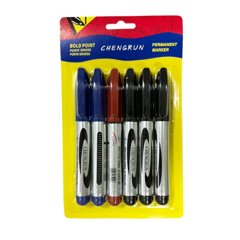 Ανεξίτηλος μαρκαδόρος 6τεμ - Marker OEM