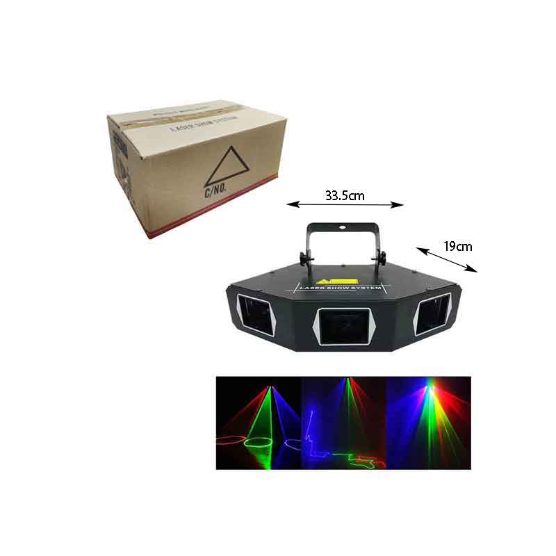 Φωτιστικό Laser Show RGB με 4 Εξόδους Πολυχρωμικό Εφέ για Σκηνή & Πάρτι - RGB Laser Show Light OEM