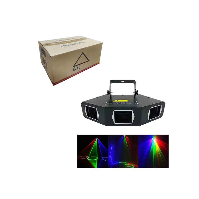 Φωτιστικό Laser Show RGB με 4 Εξόδους Πολυχρωμικό Εφέ για Σκηνή & Πάρτι - RGB Laser Show Light OEM