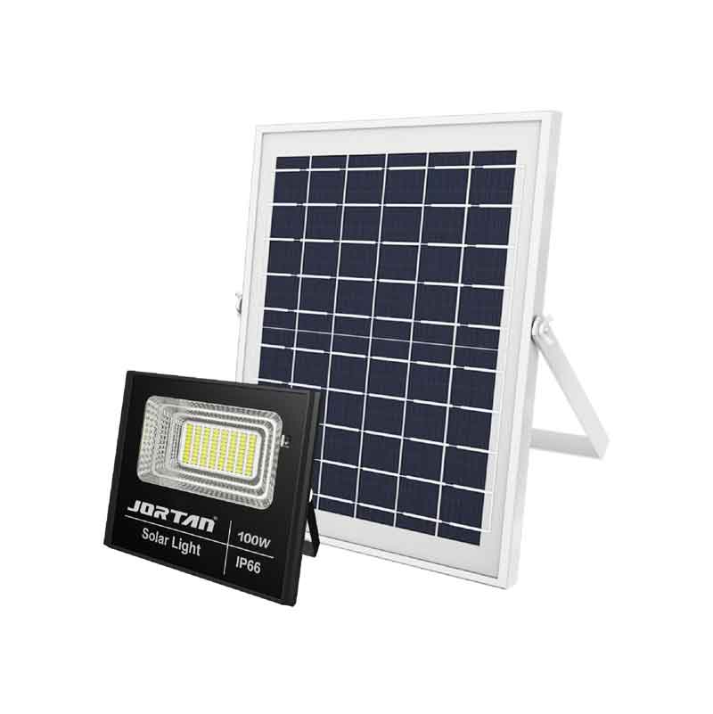Jortan Ηλιακός Προβολέας Με Τηλεχειριστήριο LED 100W IP66- Solar Flood Lamp OEM