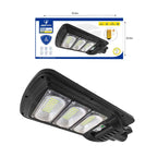 Jortan Led Αδιάβροχο Ηλιακό Φωτιστικό Δρόμου 150W με Ανιχνευτή Κίνησης Και Τηλεχειριστήριο IP66 6500K - Solar Street Lamp OEM