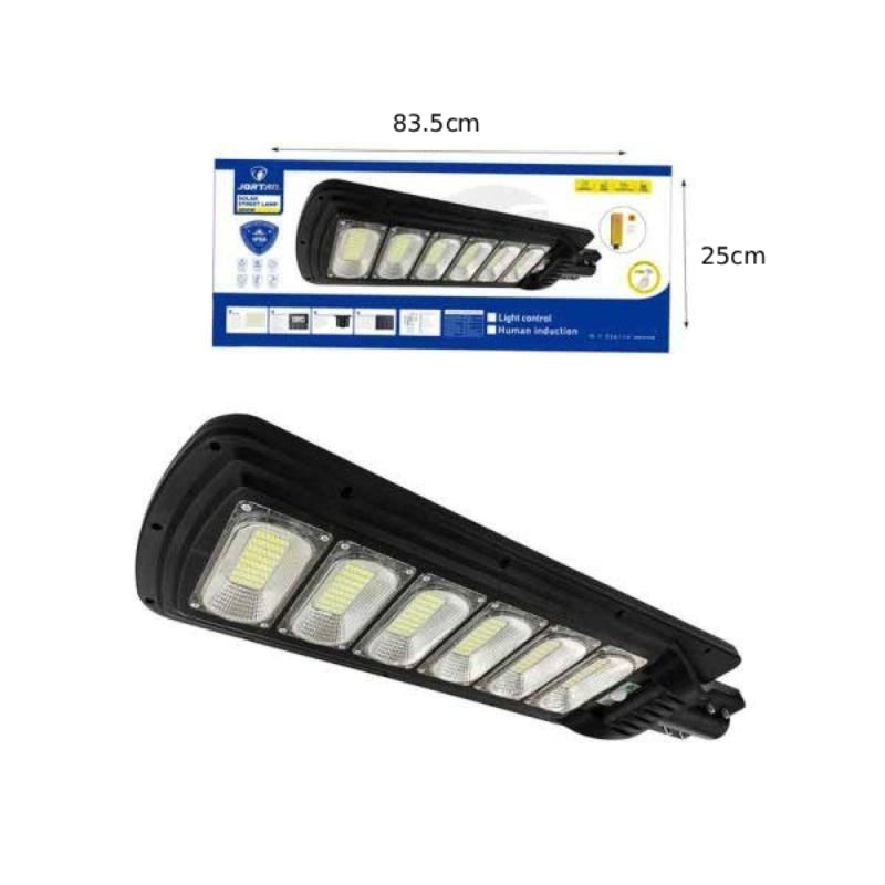 Jortan Led Αδιάβροχο Ηλιακό Φωτιστικό Δρόμου 300W με Ανιχνευτή Κίνησης Και Τηλεχειριστήριο IP66 6500K - Solar Street Lamp OEM