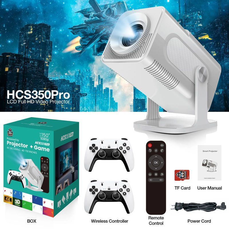 Gamer Φορητός Προβολέας Προτζέκτορας & Κονσόλα Παιχνιδιών - Projector + Game Gamer