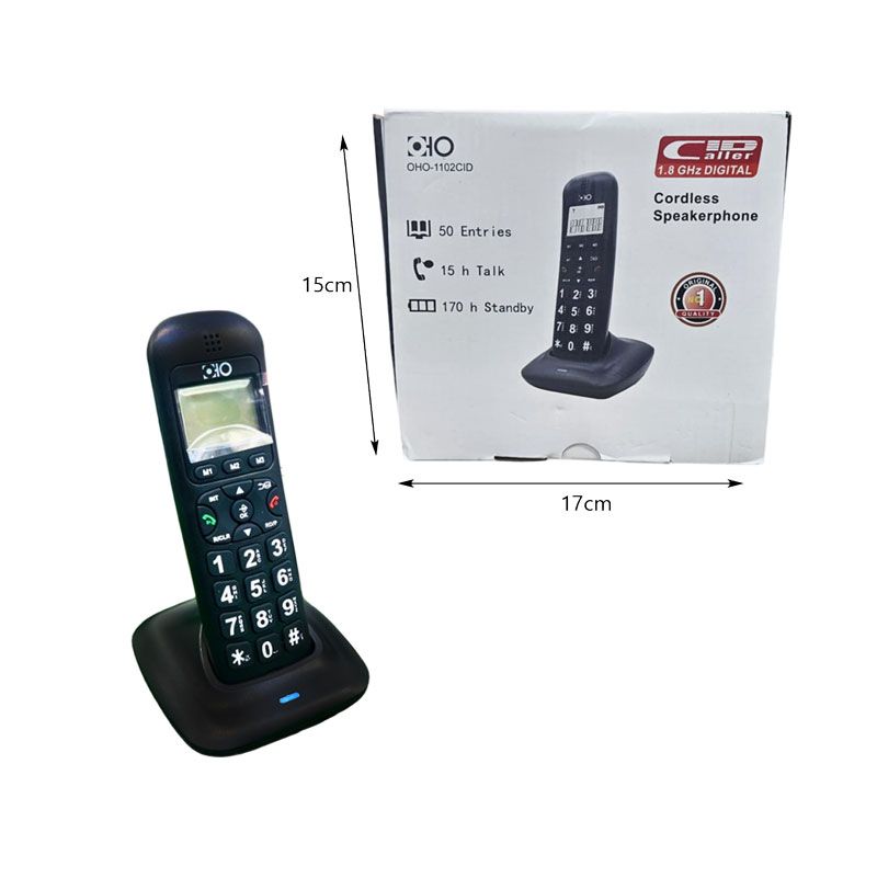 OHO Ασύρματο Τηλέφωνο με Αναγνώριση Κλήσης OHO-1102CID – Cordless Digital Phone OHO