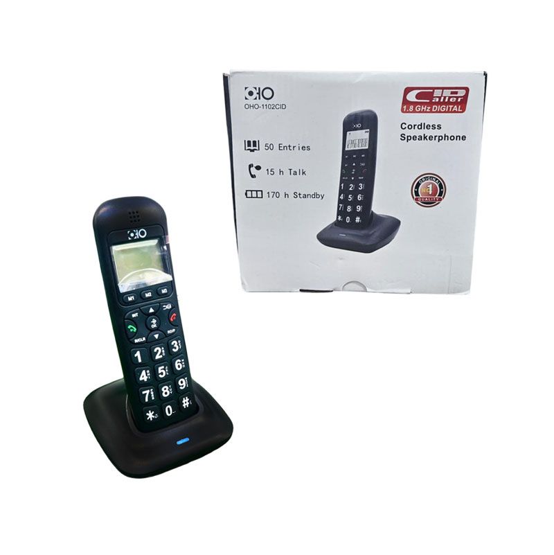 OHO Ασύρματο Τηλέφωνο με Αναγνώριση Κλήσης OHO-1102CID – Cordless Digital Phone OHO