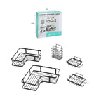 Σετ Γωνιακές Ραφιέρες Μπάνιου 5τμχ – Corner Shower Caddy OEM