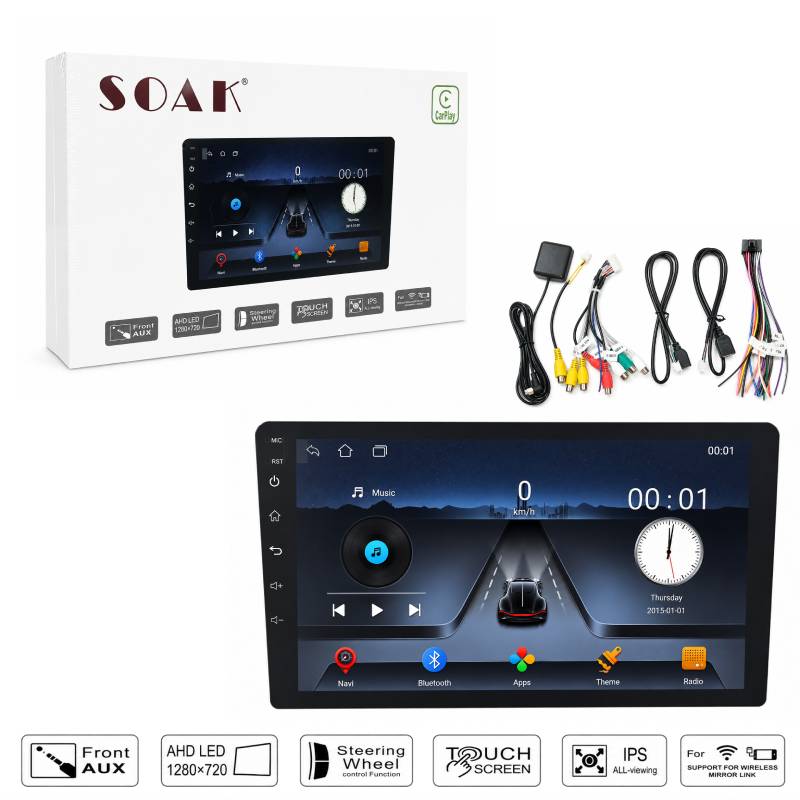SOAK Οθόνη Αυτοκινήτου 9" Android με Ασύρματο CarPlay & Android Auto - Car Stereo OEM
