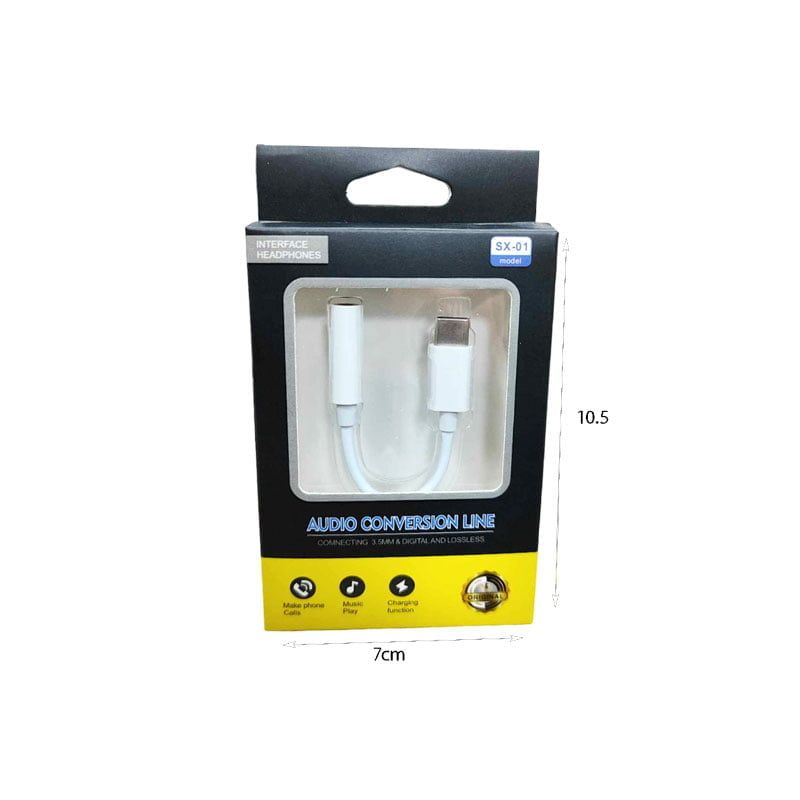 Μετατροπέας Αντάπτορας Type-C male σε 3.5mm female SX-01 - Audio Conversion Line 3.5mm to lightning SX-01 OEM