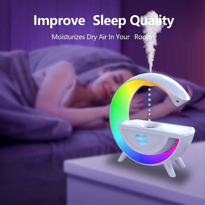 Υγραντήρας Διαχύτης Αρωματοθεραπείας με Ηχείο Bluetooth LED 350ml Y13 - Antigravity Humidifier Sound OEM