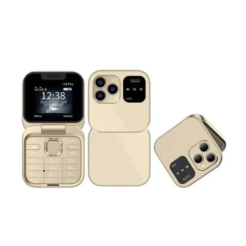 Μίνι Κινητό Tηλέφωνο Πτυσσόμενο i16 Pro - Flip Foldable Mobile Phone OEM