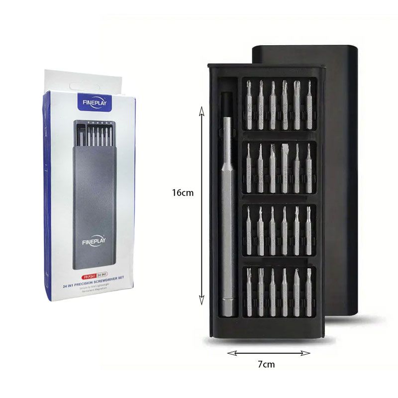 Fineplay Σετ Κατσαβιδιών Ακριβείας 25 σε 1 με 24 Ανταλλακτικές Μαγνητικές Μύτες FP-P241 - 24IN1 Precision Screwdriver Set Fineplay